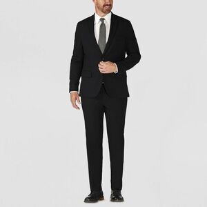 Open Box - Haggar H26 -  Men's Tailored Fit Premium Stretch Suit Black